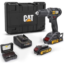 DX155.1SET 18 VOLT/2.0AH Li-Ion Çift Akülü Profesyonel Şarjlı Darbeli Matkap + DA01901 32 Parça Vidalama Uç Seti