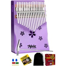 KLX-870 Mor Renk Yüksek Kaliteli Ahşap Kalimba 17 Tuşlu Full Set