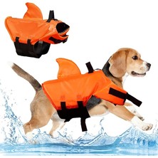 Can Yeleği, Köpekler Için Can Yeleği, Sörf, Yüzme ve Yürüyüş, Kamp, Sıcak Tutma Için (Turuncu, M)