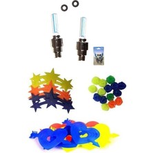 Bisiklet Süsü Seti 4 Lü Bisiklet Süsleme Seti Jant Süsü Jant Işığı