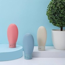 Çok Amaçlı Iskandinav Tarz 3'lü Doldurulabilir Çantalı Seyahat Tipi Şişe Seti/boş Krem Paketi