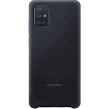 Galaxy A71 Silikon Cep Telefonu Kılıfı, Siyah