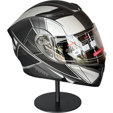 Scharf 902 Çene Açılır Motosiklet Kaskı – Güneş Gözlüklü (Şeffaf Vizörlü) E Grey