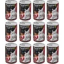 EuroCat Sığır Parça Etli Yetişkin Kedi Konservesi 400GR x 12 Adet