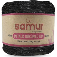 Samur Metalik Sim Kağıt Ip 240 Siyah 250 Gram- 400 Metre