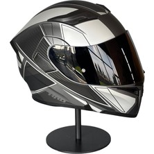 Scharf 902 Çene Açılır Motosiklet Kaskı – Güneş Gözlüklü (Smoke Vizörlü) E Grey