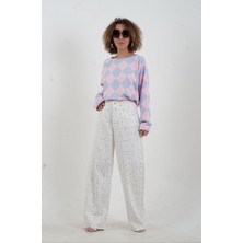 Zelish My Sister Beyaz Taşlı Denim Pantolon
