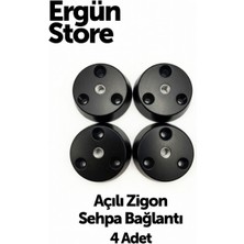 Ergün Store Açılı Zigon Sehpa Orta Sehpa Ayak Bağlantı Aparatı Zigon Sehpa Bağlantı Aparatı 4 Adet (Vida Dahil)