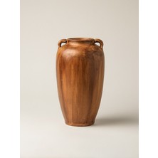 Minihol Tera Kahverengi Vazo (14 x 27 Cm)