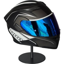 Scharf 902 Çene Açılır Motosiklet Kaskı – Güneş Gözlüklü (Darkblue Vizörlü) S White