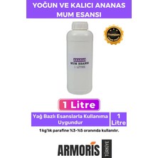 Armoris Yeni Nesil Kalıcı Yoğun Kaliteli Yağ Bazlı Tüm Ürünlerle Kullanıma Uygun Ananas Mum Esansı 1 Lt