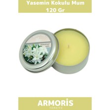 Armoris Yeni Nesil Aromatik Arınma Huzur Meditasyon Esans Dekoratif Mum Oda Kokusu 120G Teneke Kutu