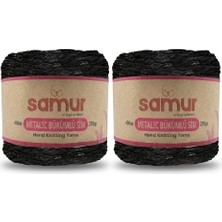 Samur Metalik Sim Kağıt Ip 240 Siyah 250 Gram- 400 Metre 2 Adet