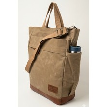 Old Cotton Mumlu Kanvas Omuz ve Sırt Çantası Lacivert