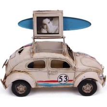 Dekoratif Metal Araba Çerçeveli Kalemlik Hediyelik