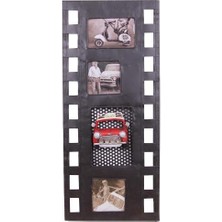 Dekoratif Metal Çerçeve Film Şeridi Temalı Dörtlü