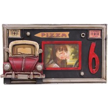 Dekoratif Metal Çerçeve Araba Dekorlu Ev Ofis Hediyelik