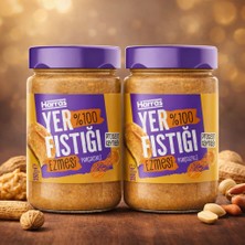 Harras %100 Yer Fıstığı Ezmesi Parçacıklı 350 G x 2 Adet – Katkısız, Ilave Şekersiz