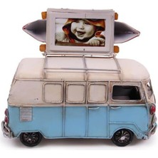 Dekoratif Metal Minibüs Çerçeveli ve Kumbaralı Hediyelik