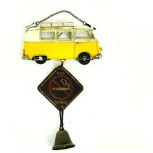 Dekoratif Metal Kapı Rüzgar Çanı Minibüs Lütfen Sessiz Olunuz