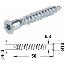 Ergün Store Kabin Vidası Allen , Alyan Sivri Uç 6.3X50 Galvanizli ( 25 Adet )