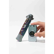 Mertcan Knife Mekanizmalı Çakı ve Saat Görünümlü Metal Çakmak Seti Kamp Bıçağı