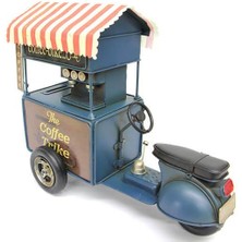 Dekoratif Metal Kahve Arabası Biblo Hediyelik Kumbara