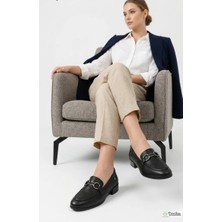 Mammamia Kadın Günlük Hakiki Deri Ortopedik Klasik Tarz Şık Ince Zarif Loafer Ayakkabı M27YA/3305