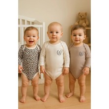 DMR Elegance 3'lü Naturel Bebek Badi Zıbın -%100 Pamuk