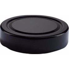 Storemax Oktaysell Laçoko Twıst-Of 20 Adet 70 mm Yarım Etek Siyah Cam Kavanoz Kapağı (20LI)