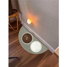 Storemax Oktaysell Silikon Mama Matı Havuzlu Yıkanabilir Kaymaz Silinebilir Evcil Hayvan Beslenme Matı Kedi Köpek Paspası Kedi Köpek Mama Matı Su Geçirmez Katlanabilir Su Kabı Mama Kabı Matı (Bej, 50 x 25 Cm)