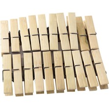 Storemax Oktaysell Doğal Ahşap Çamaşır Mandalları, 20 Adet, 6 cm Uzunluk, 1.2 cm Genişlik, Çamaşır ve El Işi Için Kullanılabilir Bambu Mandal Kıyafet Asmak Için, Sürdürülebilir Ahşap Mandallar, Çamaşır Asmak