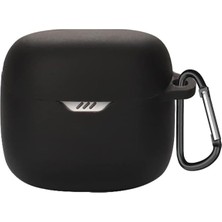 Storemax Oktaysell Coverzone Jbl Tune Flex 2 ile Uyumlu Kulaklık Kılıfı Kancalı Kılıf Darbeye Dayanıklı Silikon Yumuşak Koruyucu Toz ve Kirden Koruyan Jbl Tune Flex2 ile Uyumlu Koruyucu Kapak Siyah