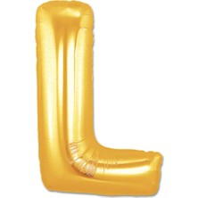 Parti Aksesuar L Harf Folyo Balon Altın Renk  40 Inç