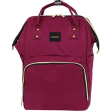 Çok Amaçlı Anne Bebek Bakım Sırt Çantası Klasik Bordo