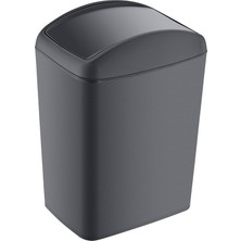 Storemax Oktaysell Smartware Soft Çöp Kutusu Döner Kapak Antrasit 10 Lt - Antrasit, Çok Amaçlı Döner Kapaklı Çöp Kovası
