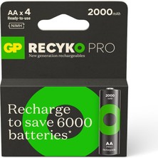 Storemax Oktaysell Gp Batteries Recyko Pro Aa Kalem Ni-Mh Şarjlı Pil, 1.2 Volt, 4'lü Kart