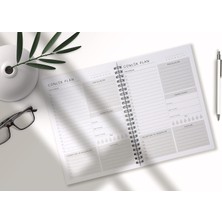 Storemax Oktaysell Fark Tanıtım 120 Günlük Tarihsiz Spiralli Planlayıcı - A5 Boyutu, 60 Yaprak (120 Sayfa), 90 Gr. Ivory Kağıt (Siyah Kapak)