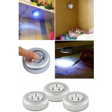 Reoona Çadır Lambası Dokunmatik Pilli LED Işık 3 Adet Kamp Çadır Dolap Raf Kitaplık Aydınlarma Dekor Lamba