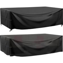 Storemax Oktaysell Bahçe Mobilyası Örtüsü, Bahçe Mobilyası Brandası, Su Geçirmez, Rüzgar Geçirmez, Uv Dayanıklı, Bahçe Mobilyası Örtüsü, Bahçe Mobilya Brandası Masa Sandalye Koruma Örtüsü (Sıyah, (250*210*80))