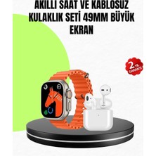 Kaia Life Watch 9 Max Akıllı Saat Seti 2 Kordonlu Kablosuz Kulaklık Hediyeli