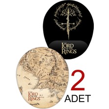 Hamiki 2 Adet Yüzüklerin Efendisi Bilek Destekli Mouse Pad Ergonomik Kaymaz Taban Mousepad Fare Altlığı