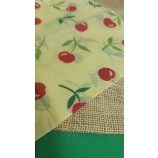 APİMELİSSAA %100 DOĞAL BALMUMLU GIDA SAKLAMA BEZİ KİRAZ DESENLİ SÜRDÜRÜLEBİLİR