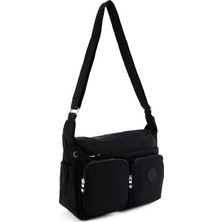 Sanmorris Kadın Suya Dayanıklı Paraşüt Kumaş Çok Gözlü Çapraz Askılı Çanta Şık Görünüm