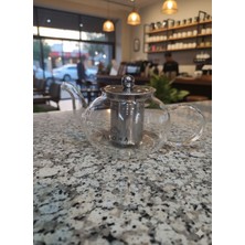 Sedoa Cam Bitki Çayı Demliği 600 ml - Çelik Süzgeçli Demlik