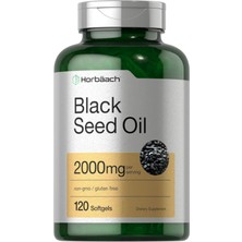 Horbaach Black Seed Oil Cold Pressed 120 Softgel  2000MG Omega 6 And 9  Nigella Sativa.