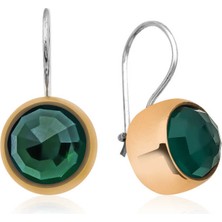 925 Ayar Gümüş Otantik Zümrüt Küpe