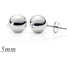 925 Ayar Gümüş Top Küpe - 5 mm