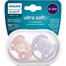 Philips Avent Ultra Soft Yumuşak 2li Emzik 0-6 Ay - Kız SCF091/09