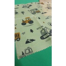 APİMELİSSAA %100 DOĞAL BALMUMLU GIDA SAKLAMA BEZİ TRAKTÖR DESENLİ SÜRDÜRÜLEBİLİR